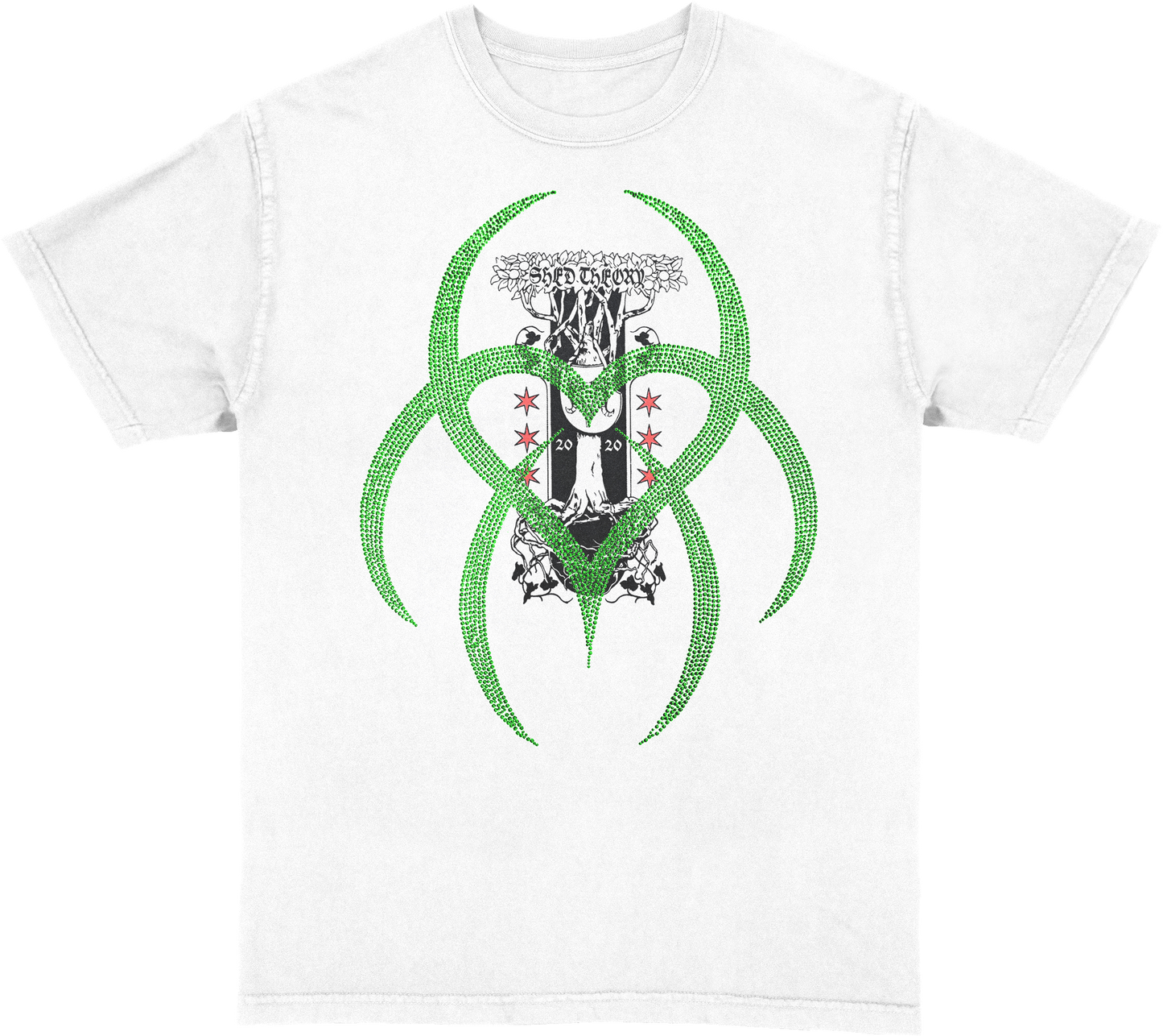 Shed Theory X Haz - Green Rhinestones Shirt
